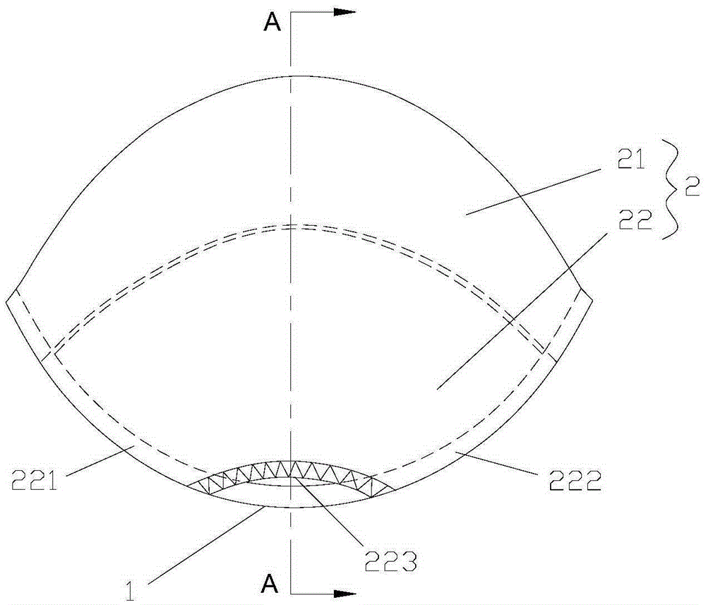 Bra mold cup with built-in caramel pocket and manufacturing method thereof