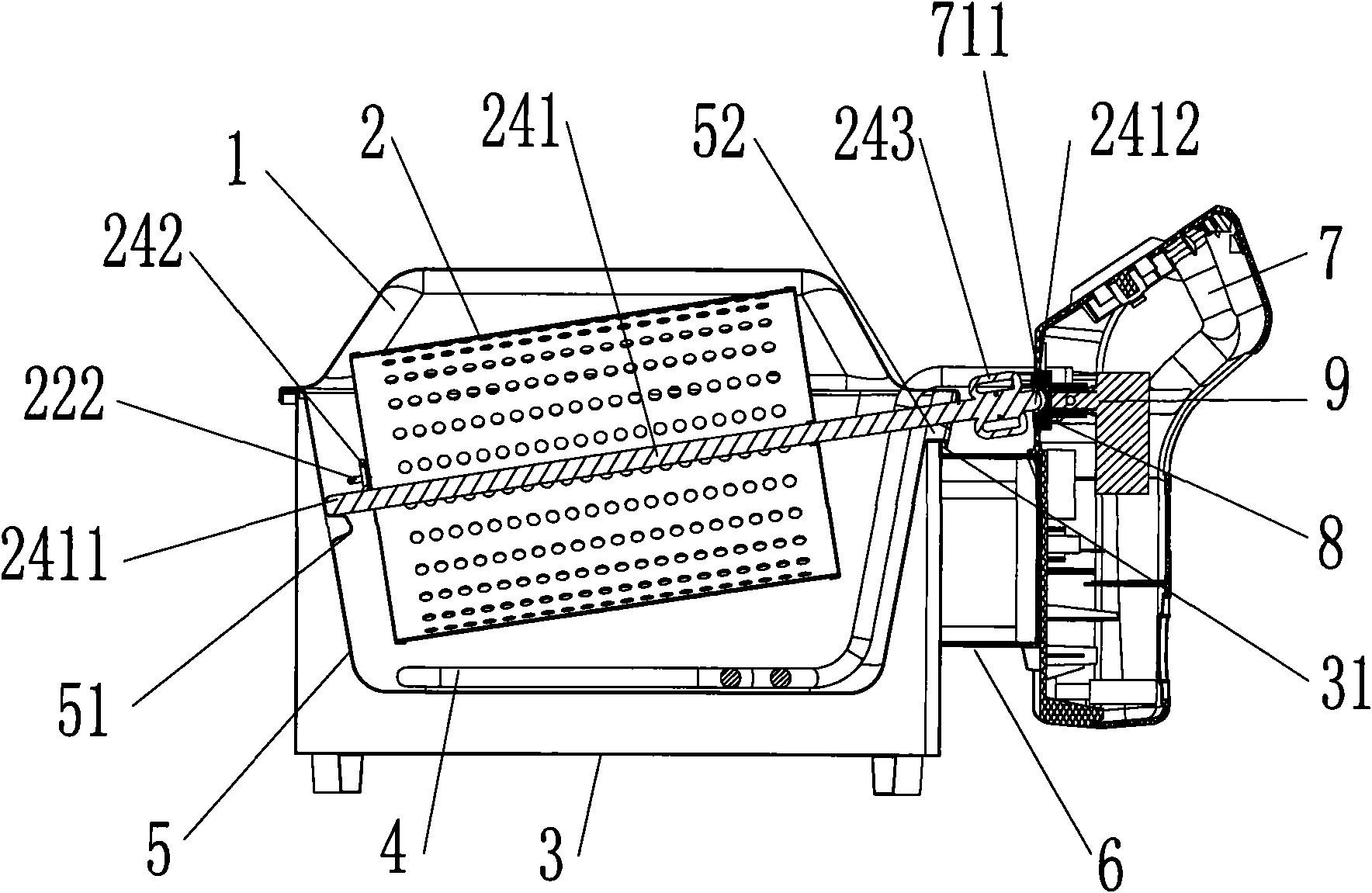 Deep fryer with rotatable frying cage