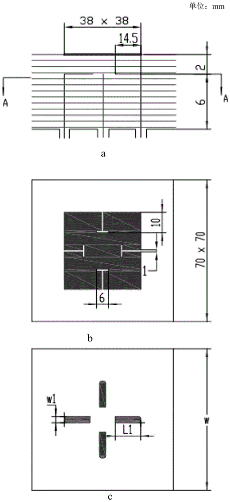 Satellite navigation system terminal broadband microstrip antenna