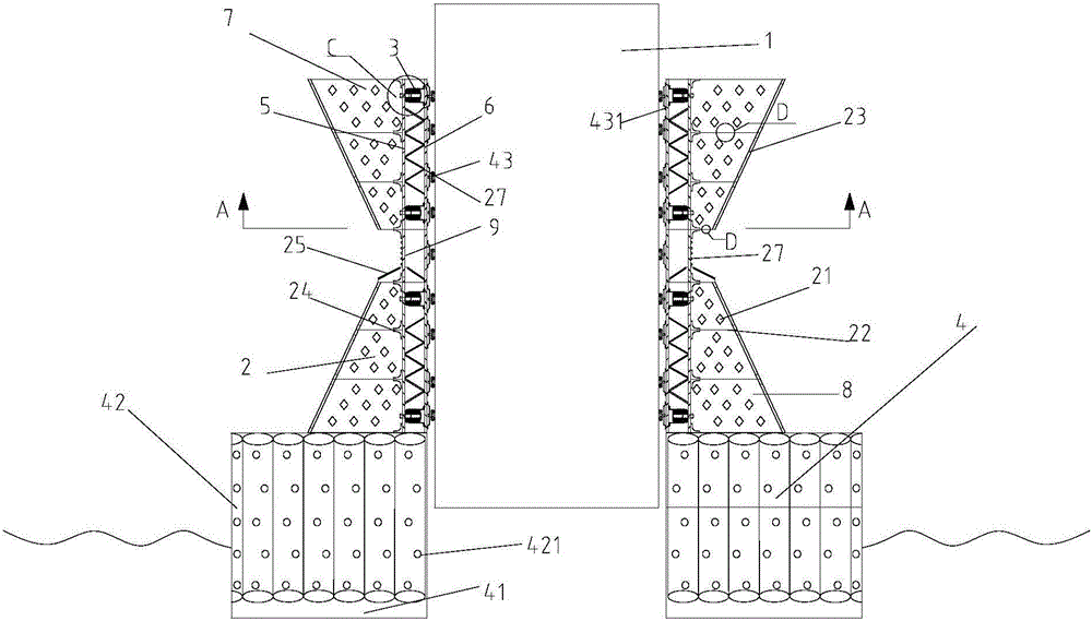 Ice-resistant device applicable to polar ice zone ocean platform