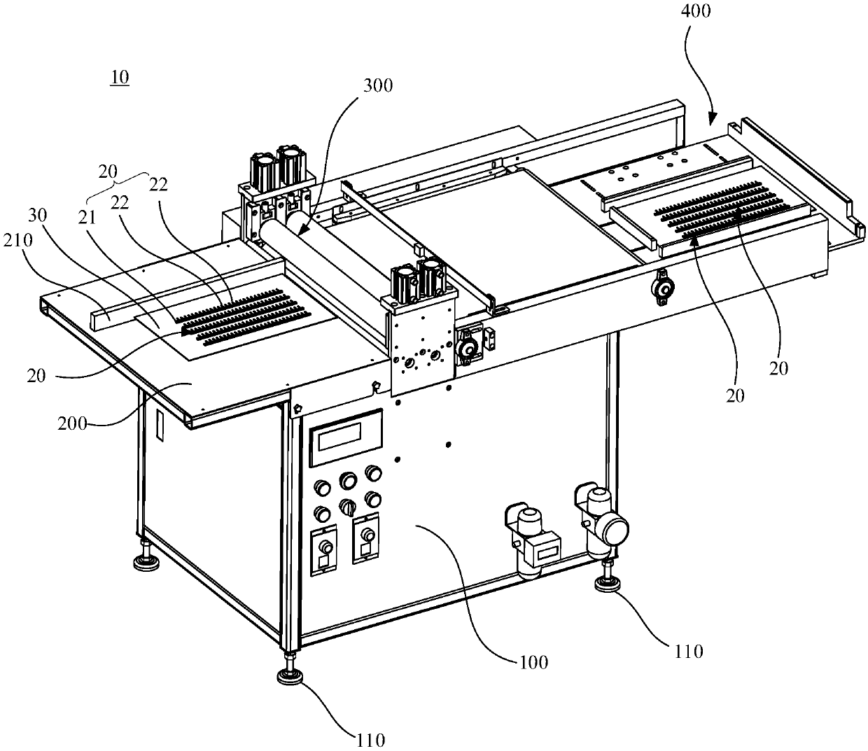 Rolling unit for processing anti-static brushes