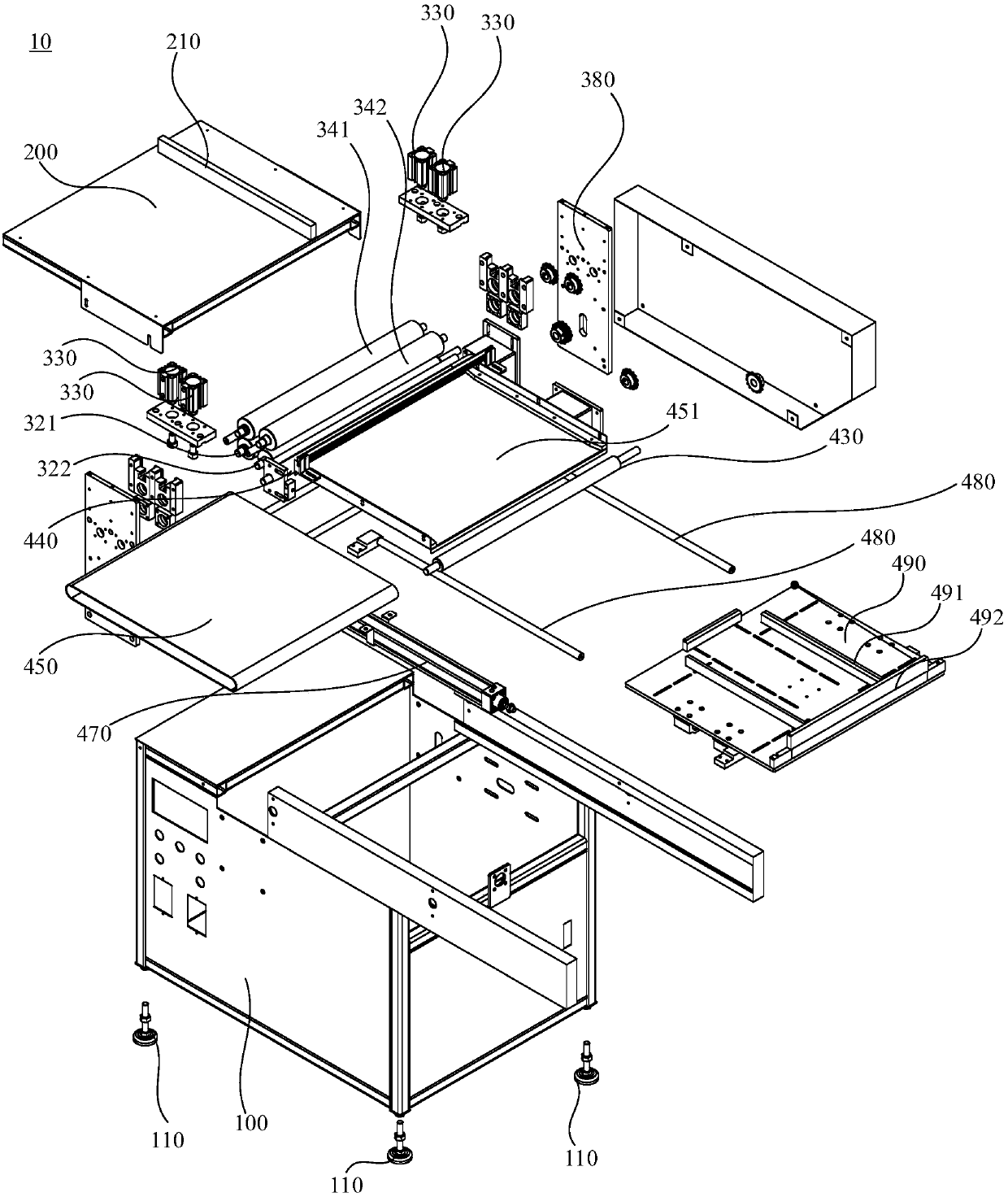 Rolling unit for processing anti-static brushes