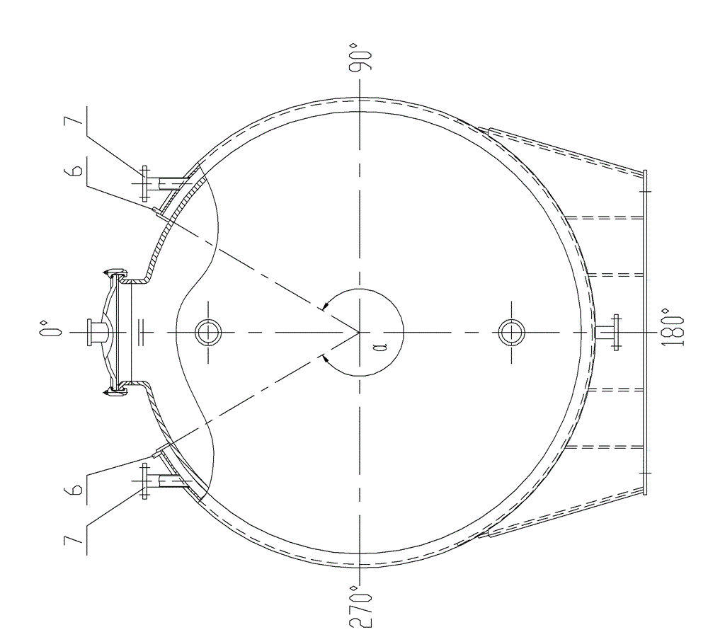 Jacket applicable to horizontal glass lining equipment