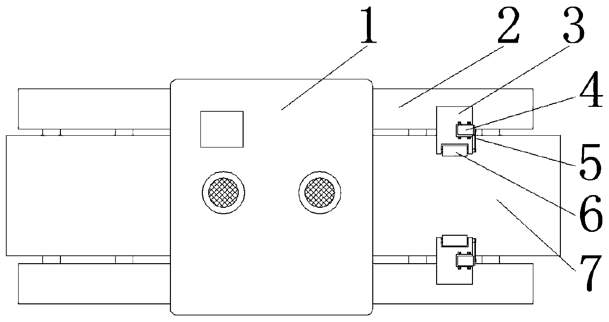 Cloth printing machining discharge assembly line