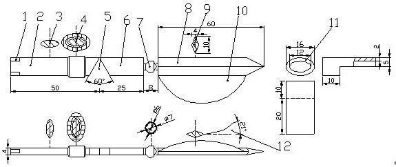 Underwater propelling device imitating longsnout beetle swimming feet