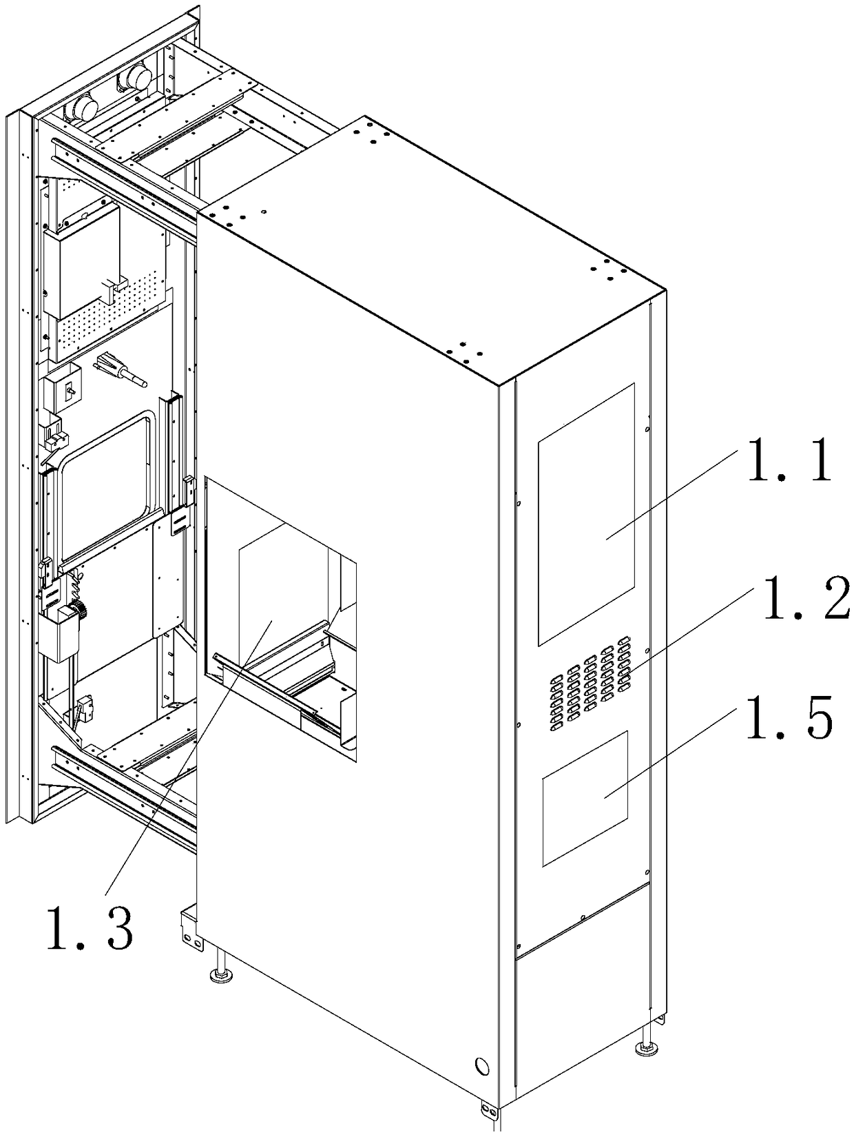 Two-driven-by-one comprehensive automatic vending machine