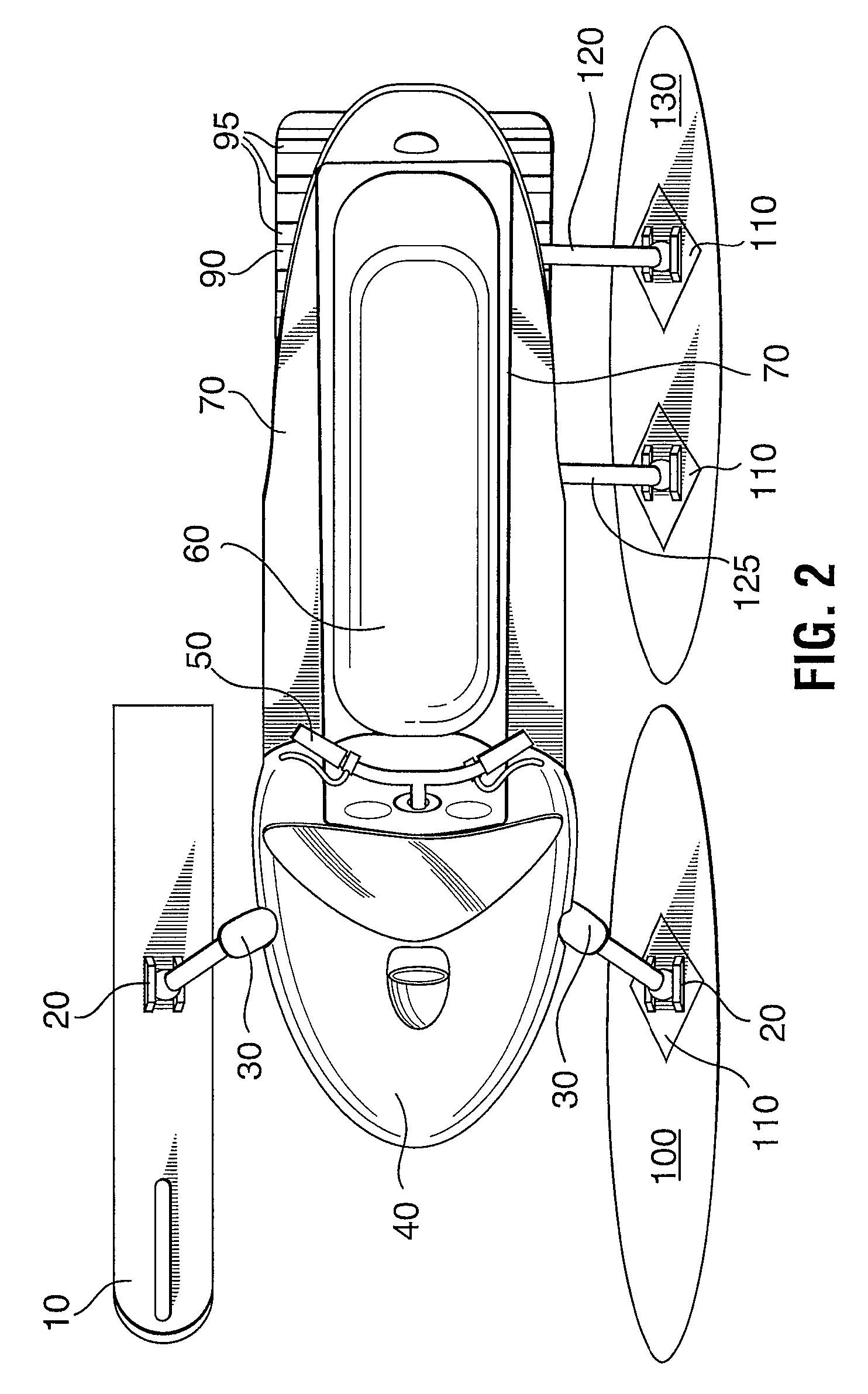 Snowmobile conversion kit for amphibious service