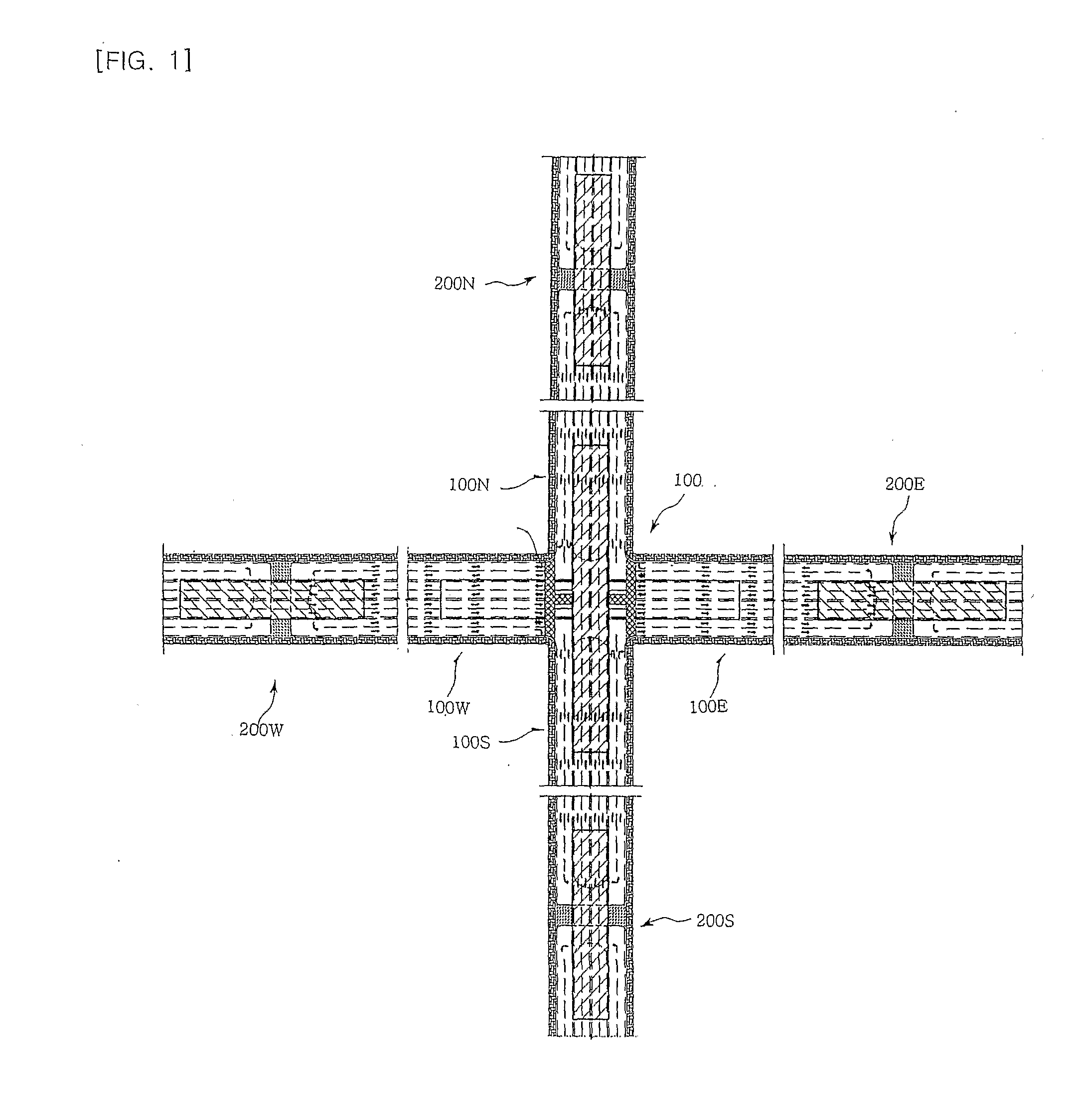 Nonstop traffic system using half (1/2) cloverleaf and traffic method applied with the same