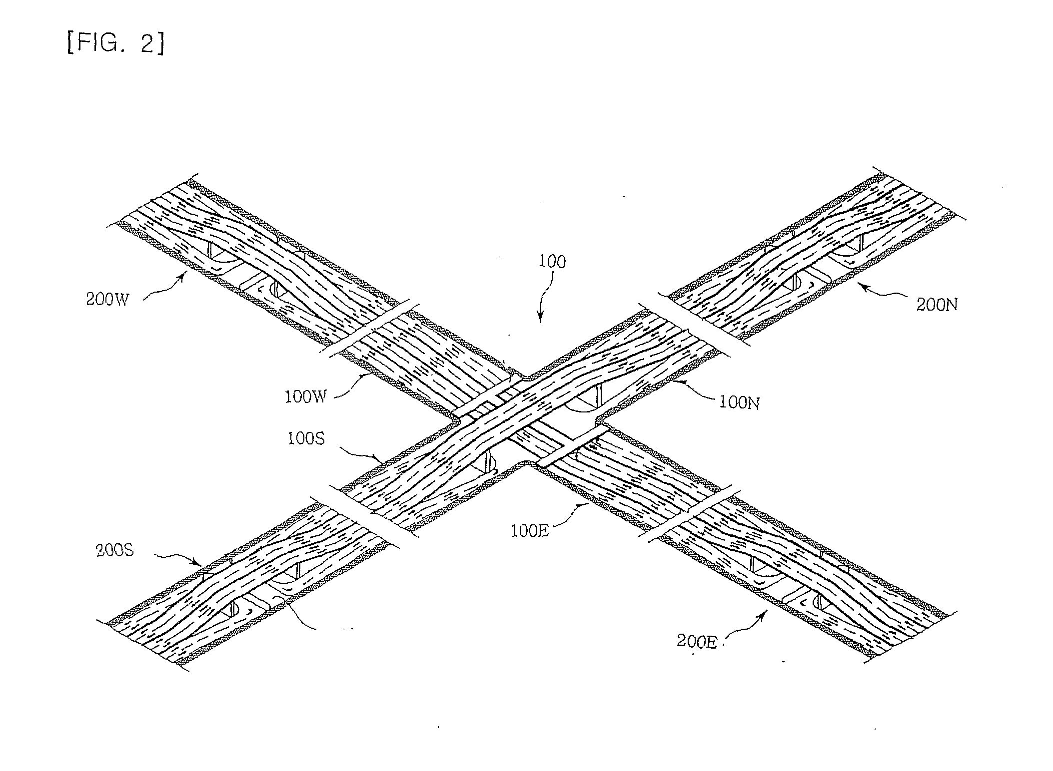 Nonstop traffic system using half (1/2) cloverleaf and traffic method applied with the same