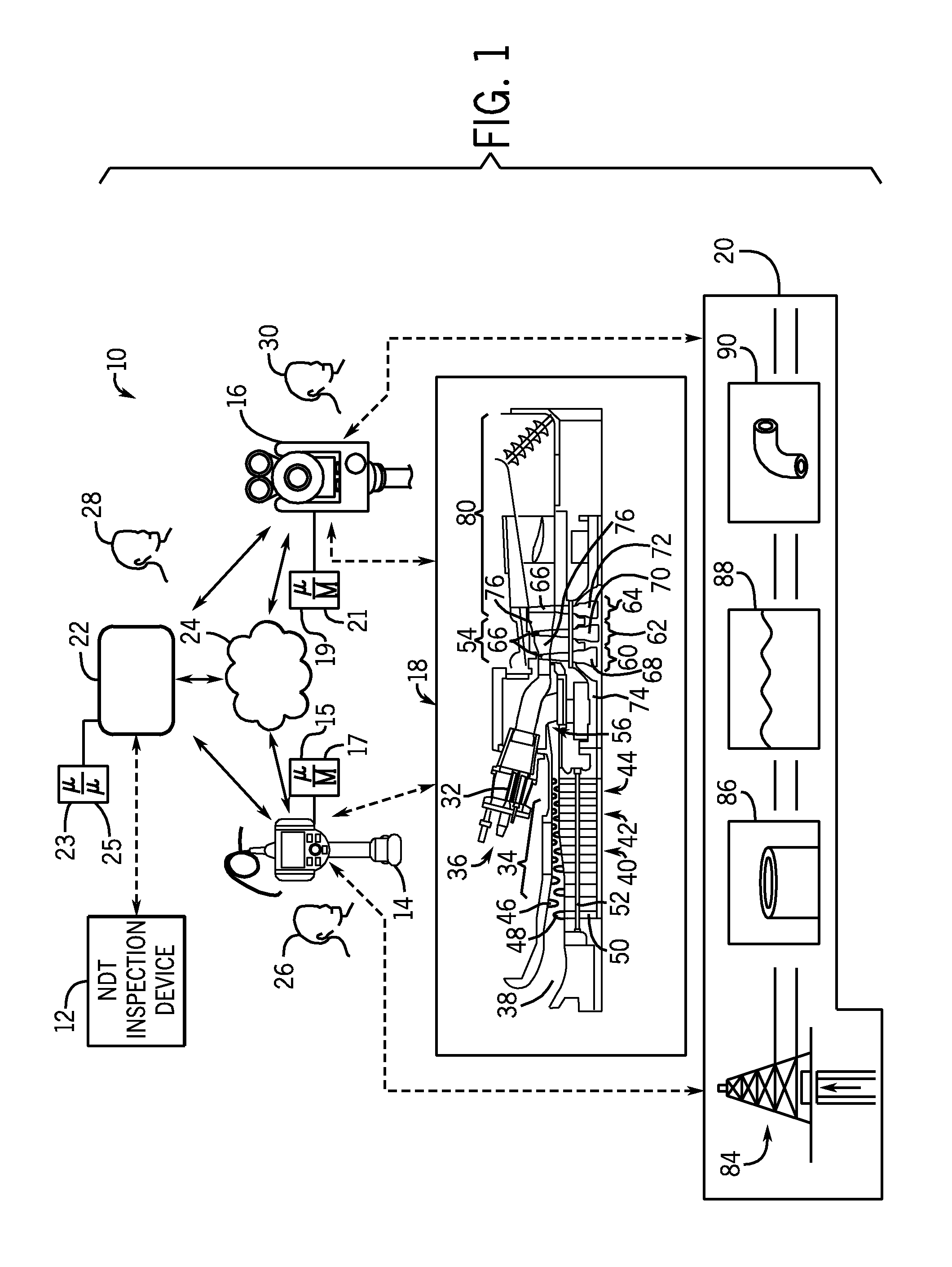 Reference speed measurement for a non-destructive testing system