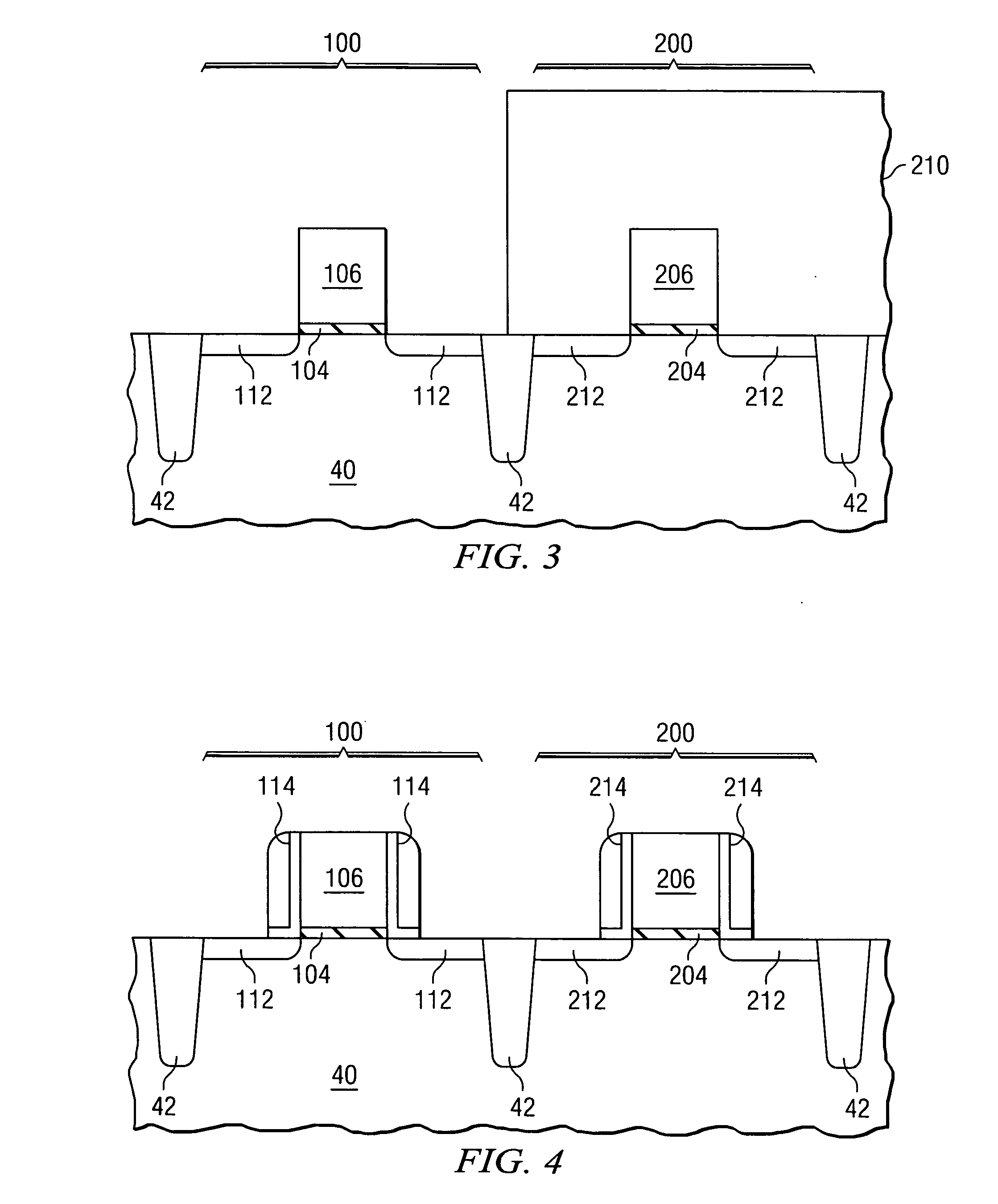 Selective CESL structure for CMOS application