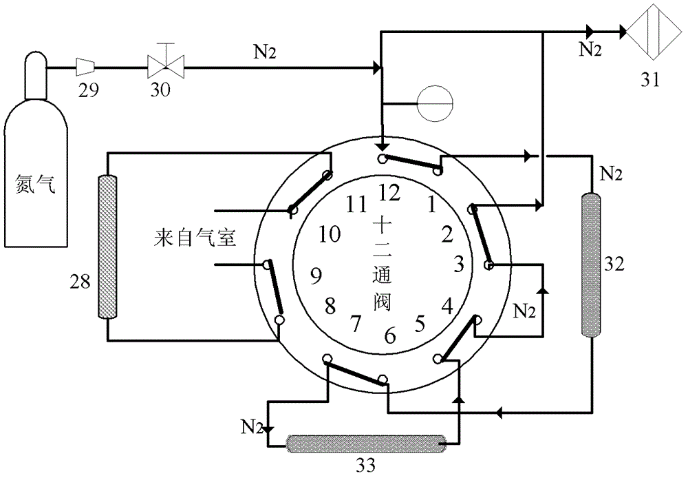 On-line detection system and method of trace dissolved gas in organic oil