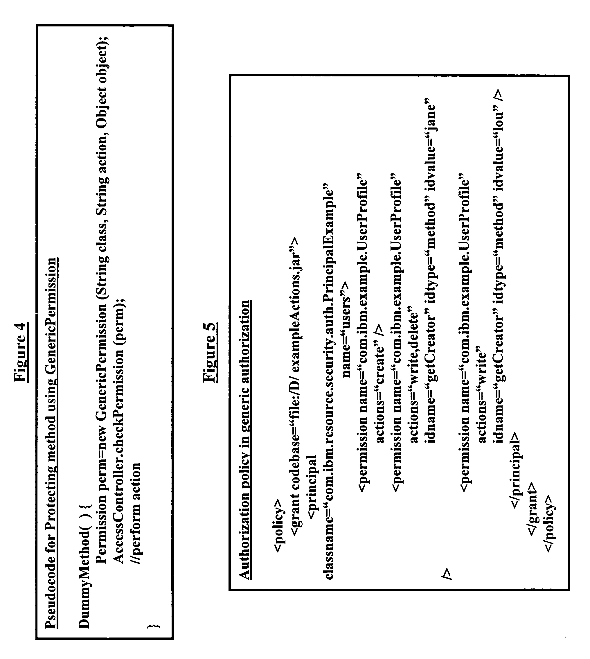 Generic declarative authorization scheme for Java