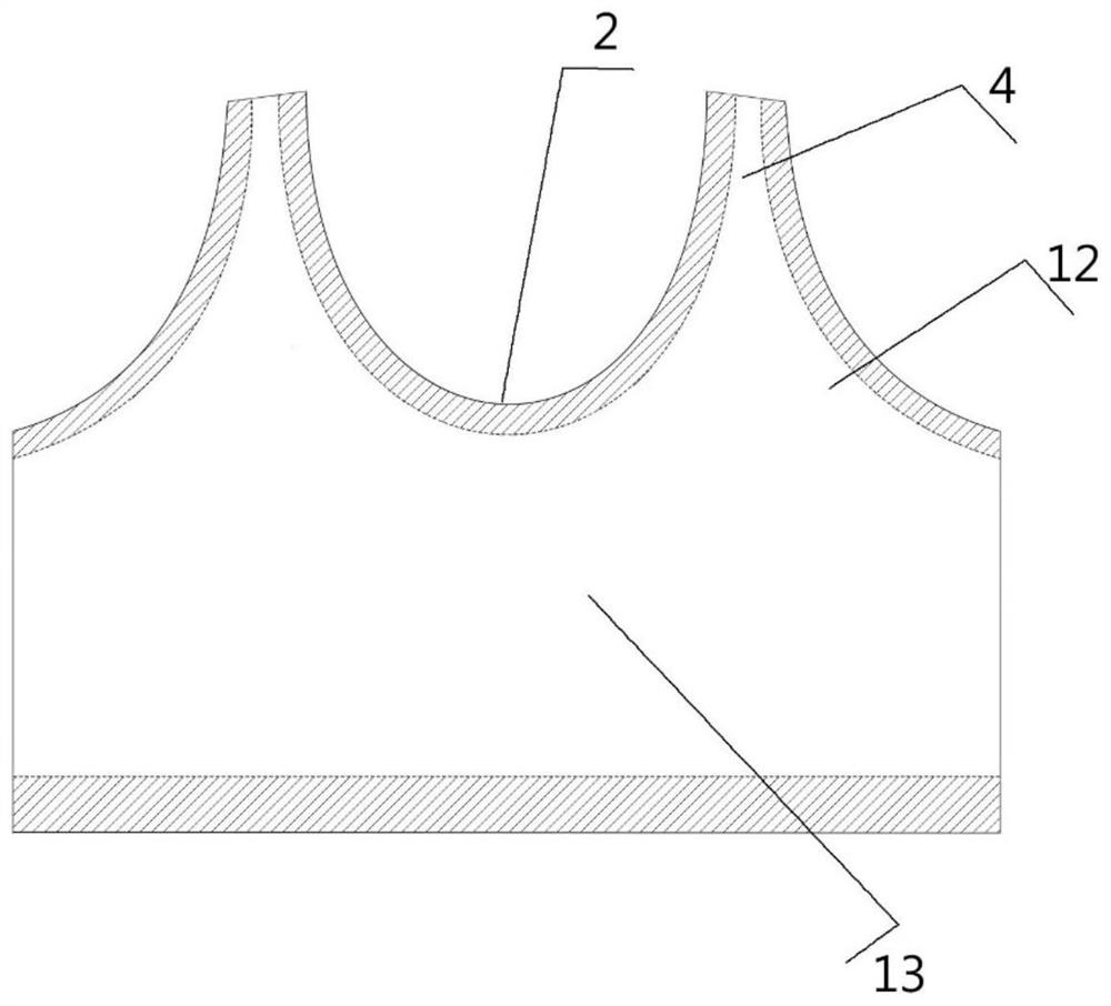 A kind of underwear with hollow separated decompression structure