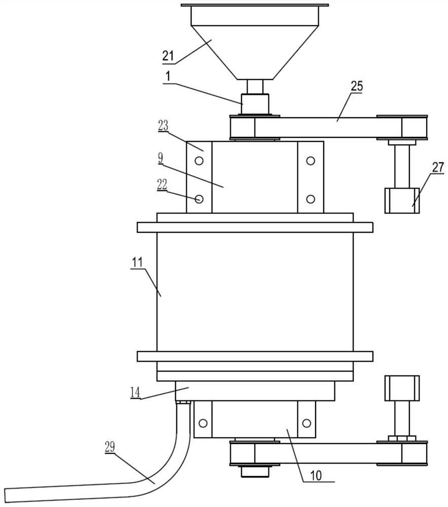 A small wet milling equipment with grinding head position compensation function