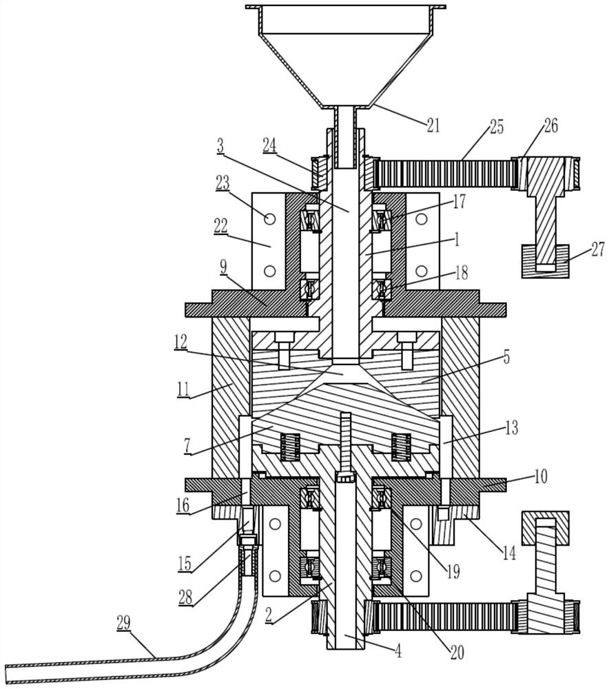 A small wet milling equipment with grinding head position compensation function