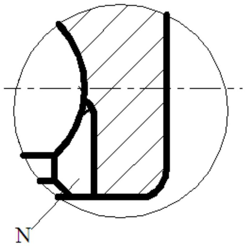 The processing method of the outer ring of the ball head columnar ball filling notch of the double row angular contact ball bearing