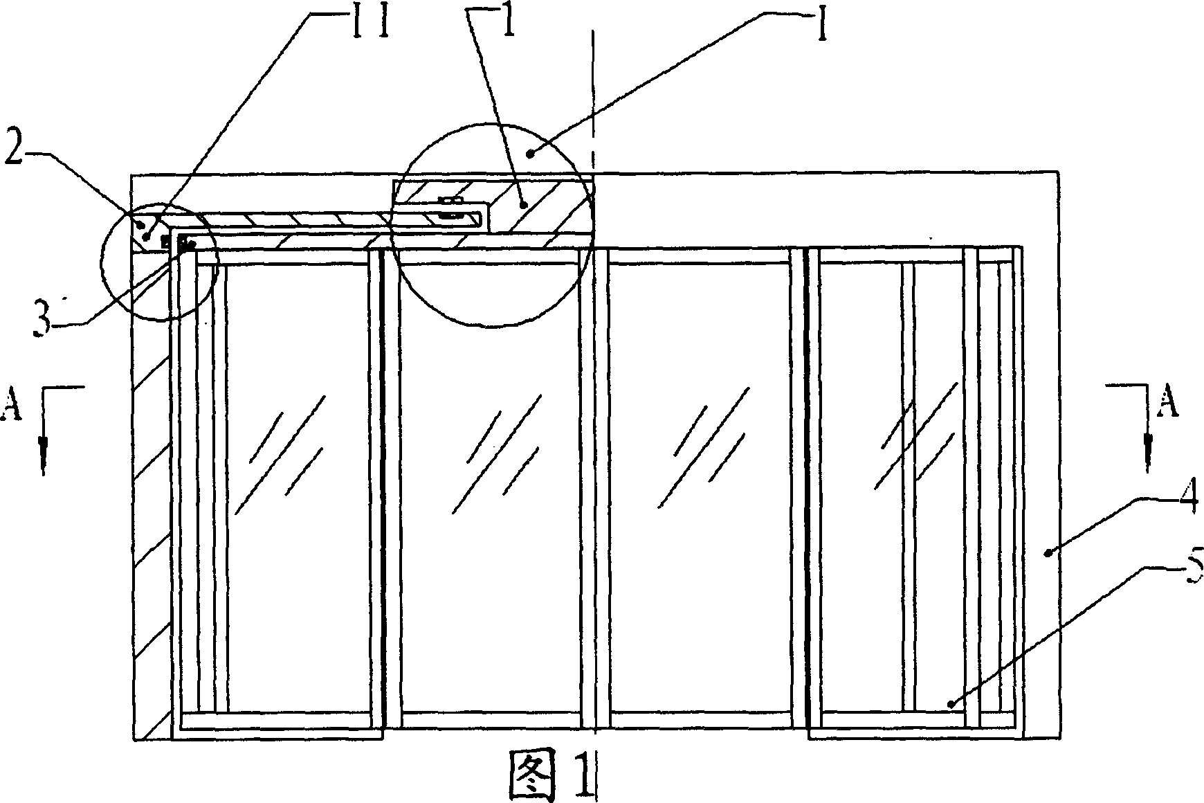 Repulsion type magnetic-suspension rotating door device