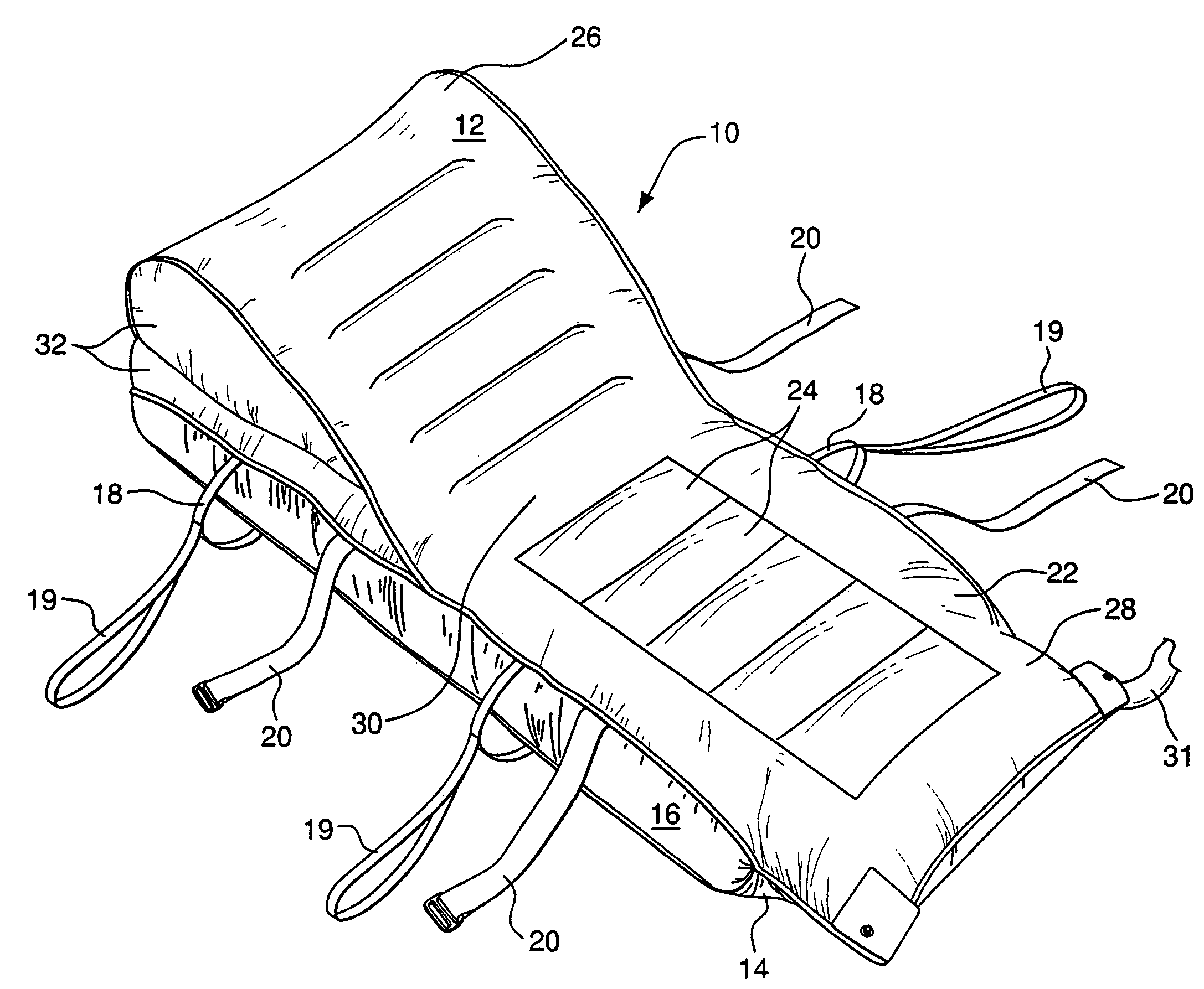 Patient transfer device having inclined upper surface