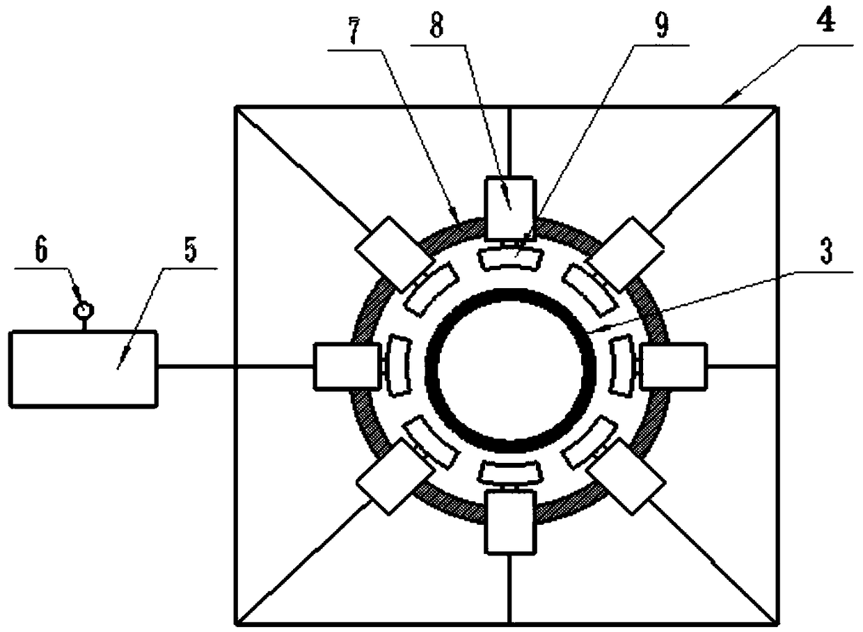 Online automatic rounding device for steel skeleton plastic composite pipe