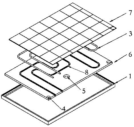 Ground heating-type waterproof disc for whole bathroom