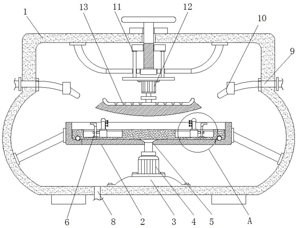 A circular ashtray flushing device