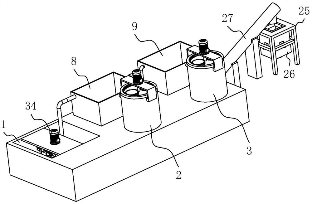 Slurry dewatering and curing construction device and method