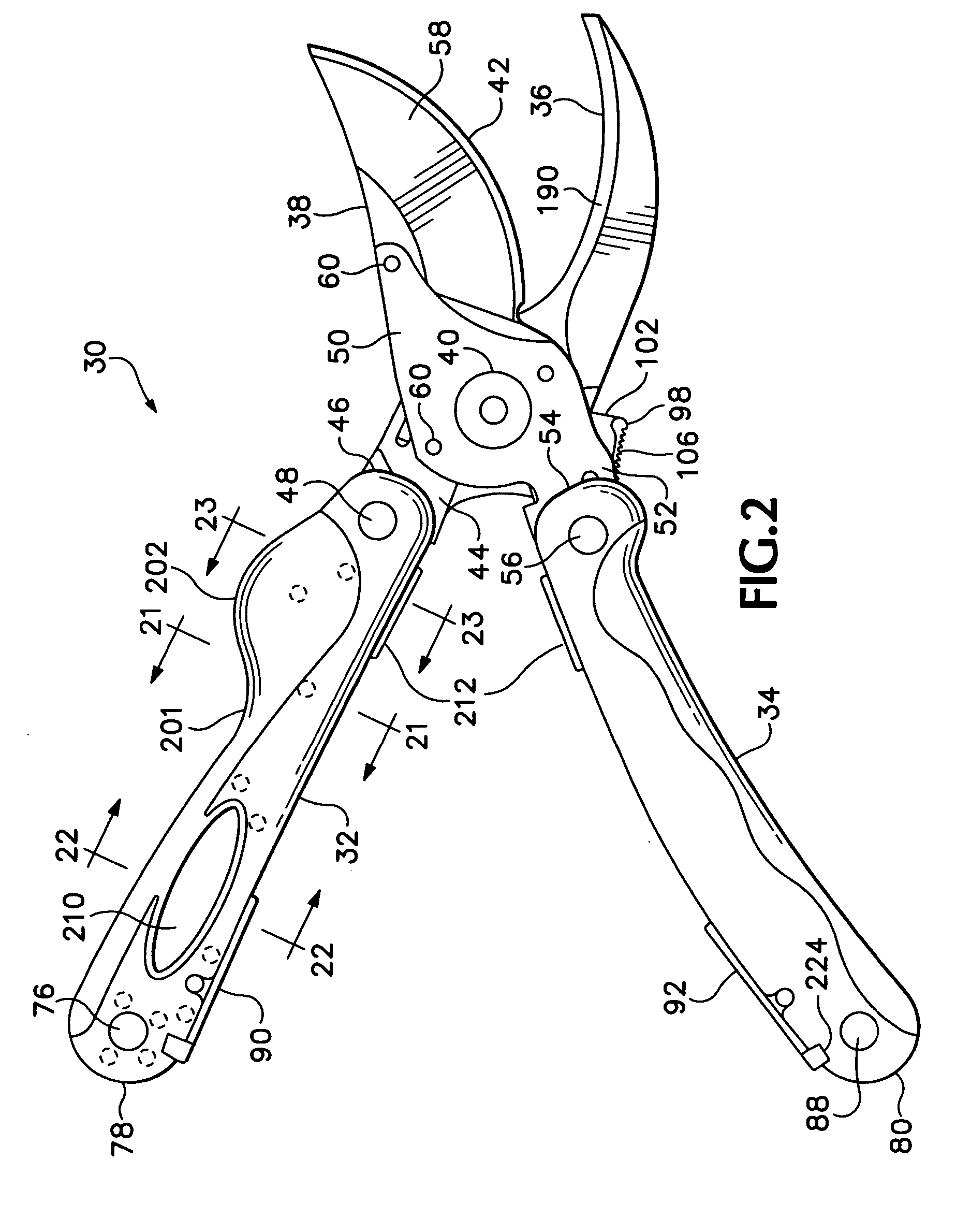 Folding multipurpose tool with shears and comfortable handles