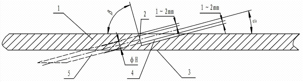 Method for processing deep minipore with large gradient on difficult-to-process material