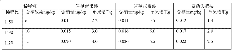 Nanometer selenium probiotics composite leaf surface nutrient solution and application thereof in production of selenium-enriched pears