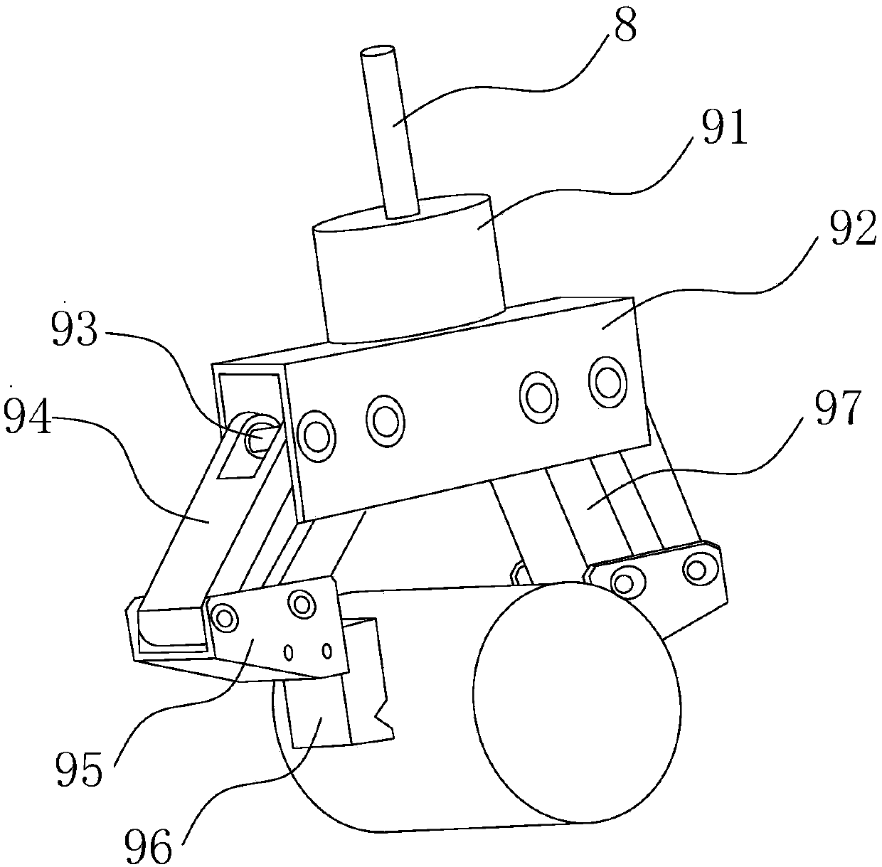 Shaft part center aligning mechanism