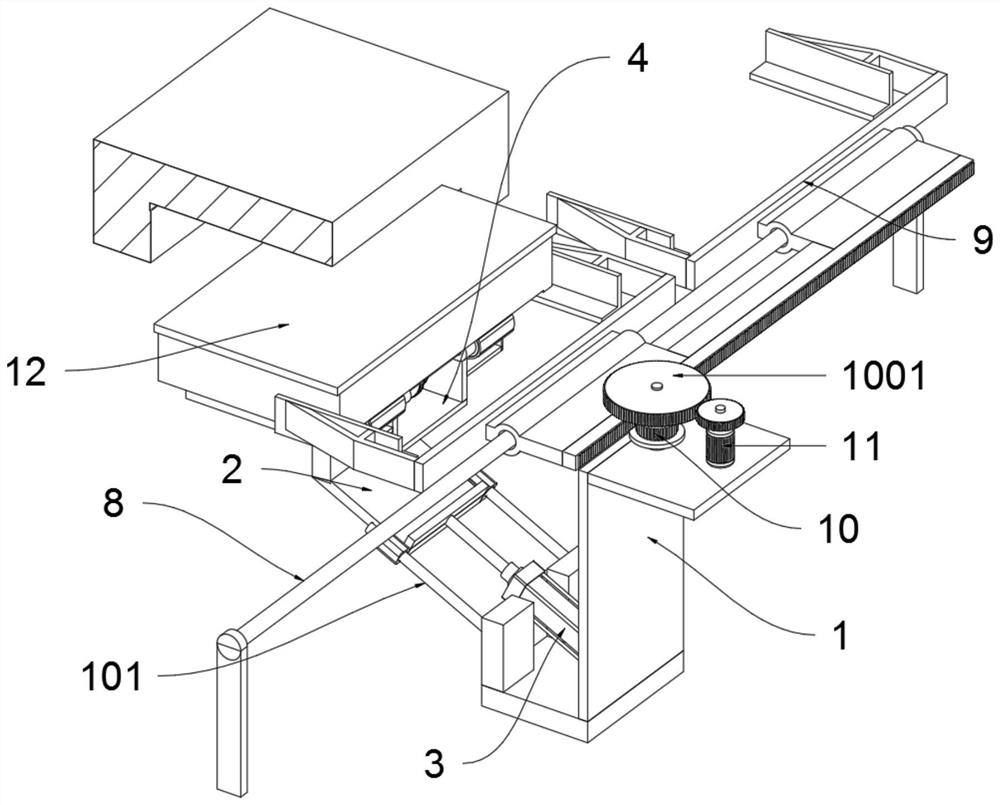 Automatic replacement device for new energy sky train power battery pack