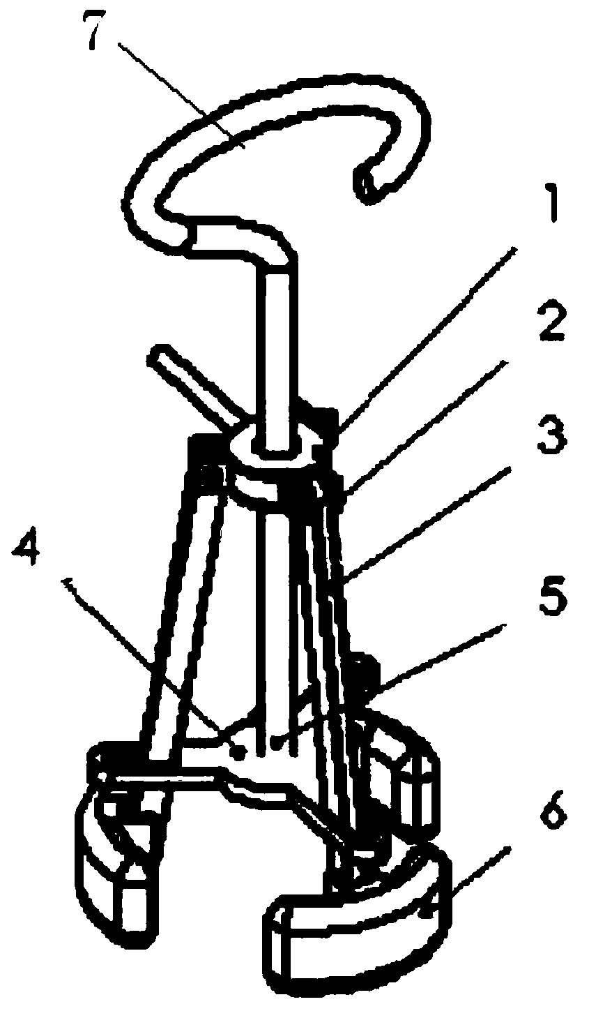 Special hoisting device for hollow cylindrical piece