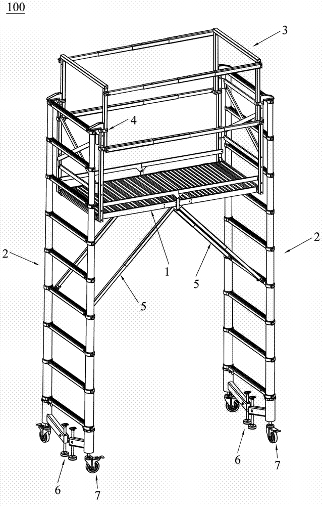 Folding scaffold