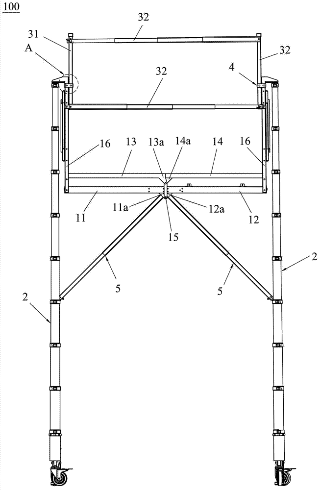 Folding scaffold