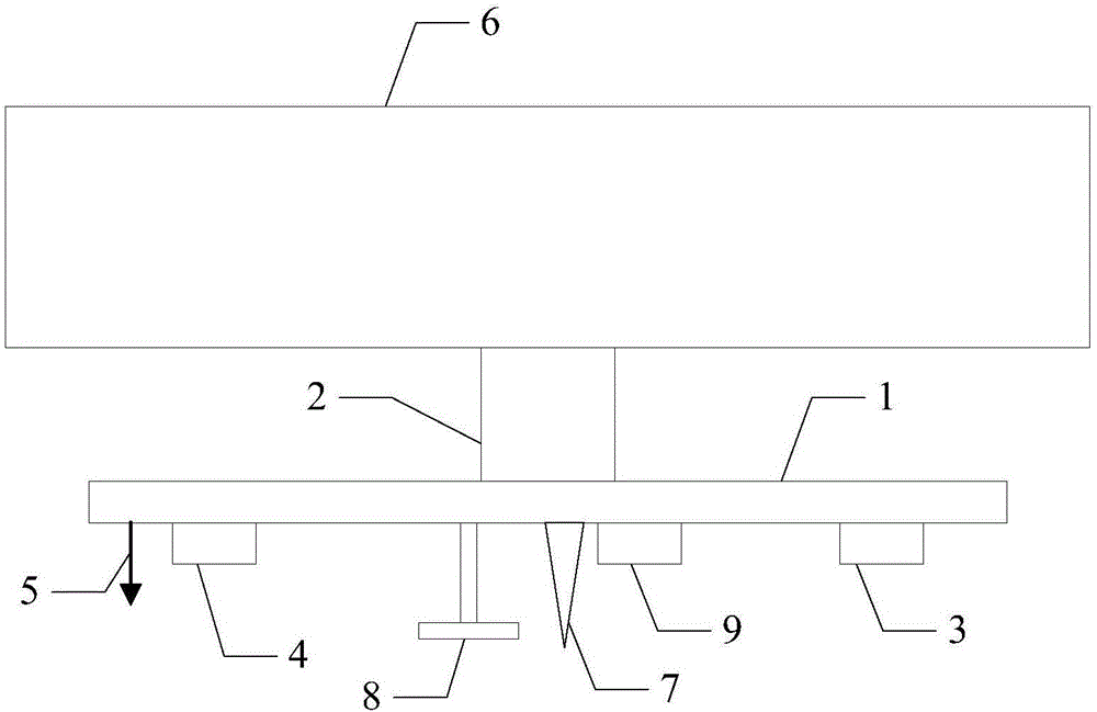 Probe-type film thickness measuring machine automatic wiped film measuring device and using method thereof