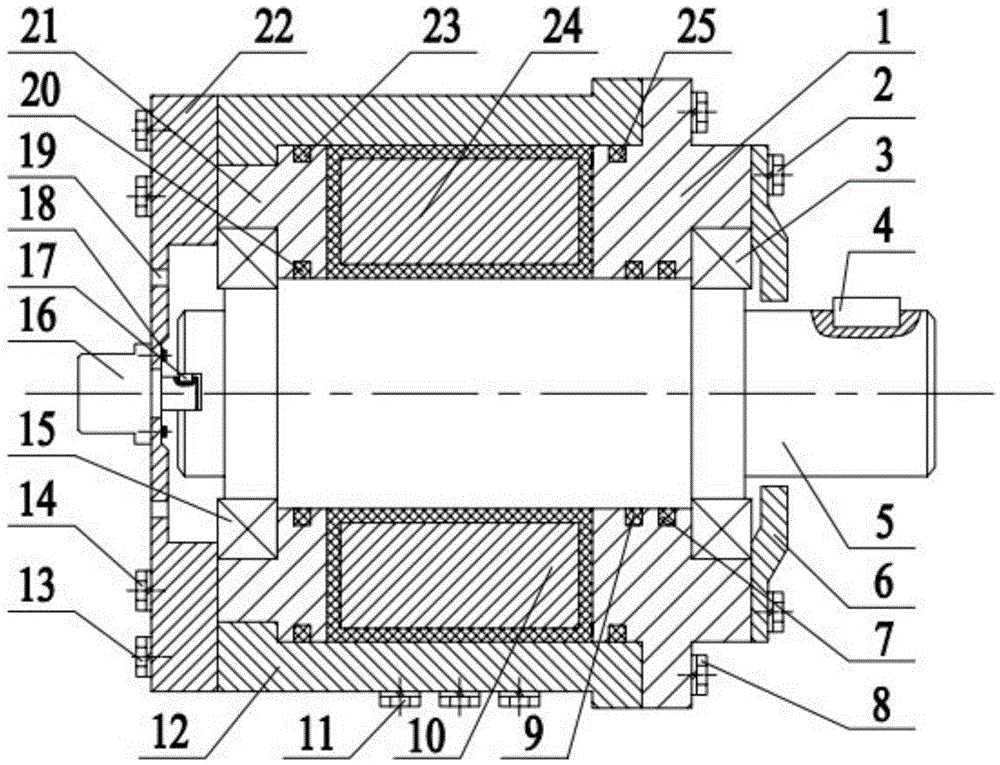 Water-hydraulic single-vane type oscillating cylinder