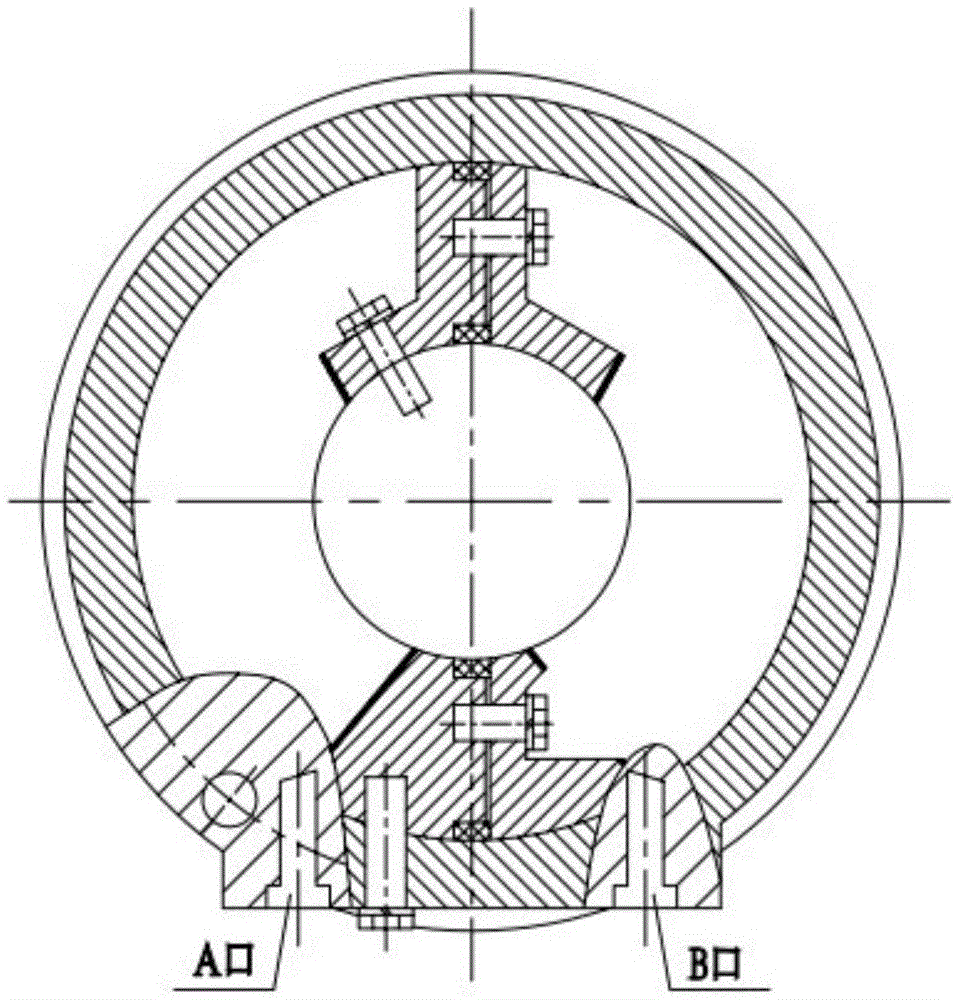 Water-hydraulic single-vane type oscillating cylinder