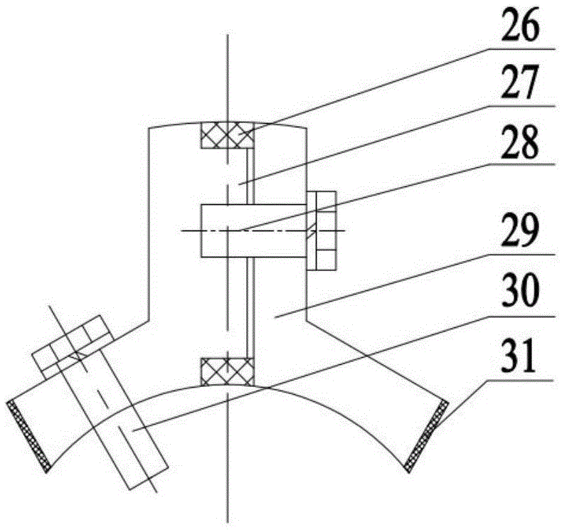 Water-hydraulic single-vane type oscillating cylinder