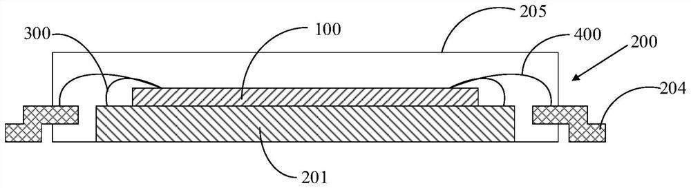 Square flat chip packaging structure with high electromagnetic pulse interference resistance