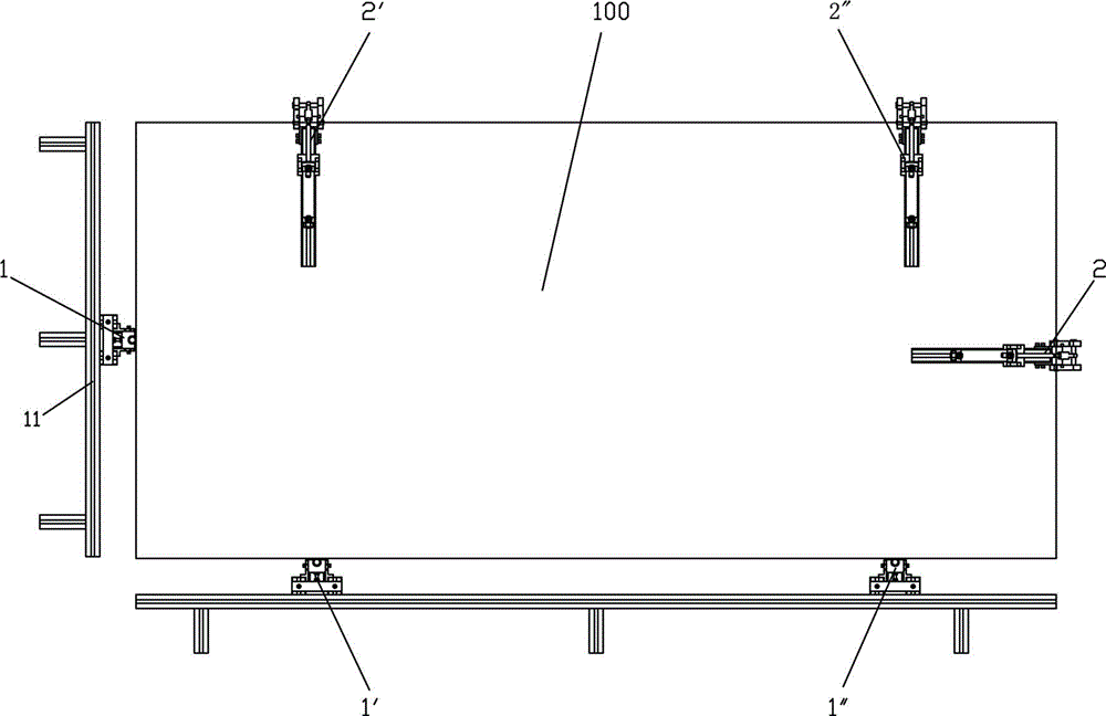 Device used for neatly beating and aligning large-width steel plate