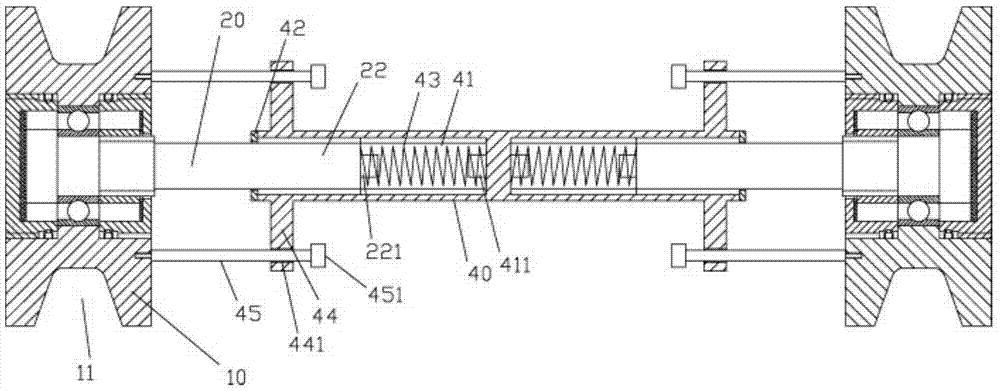 Telescopic mechanism with simple and detachable roller wheel device