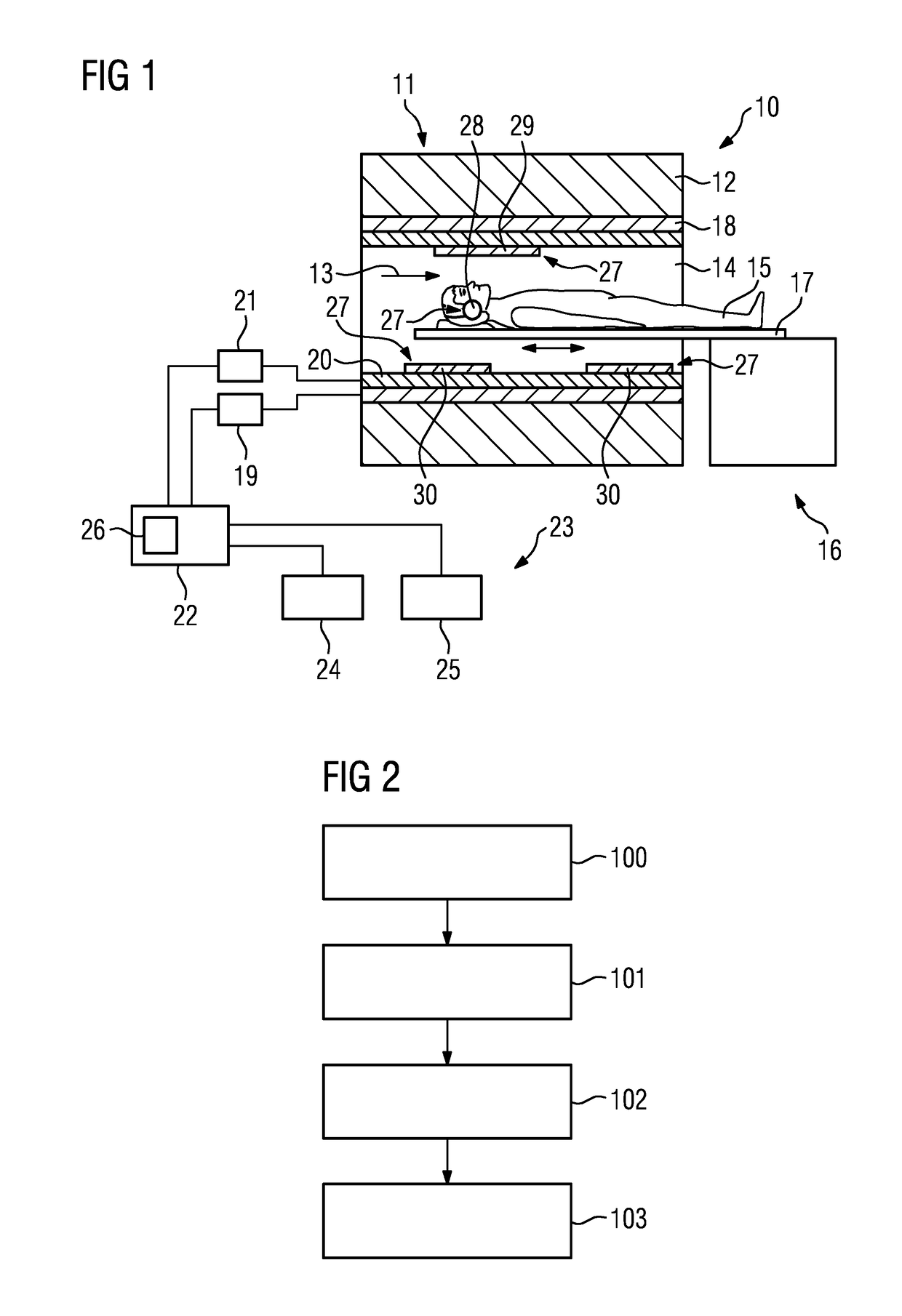 Method and apparatus for providing information to a patient during a medical imaging examination that indicates the residual examination time for the examination