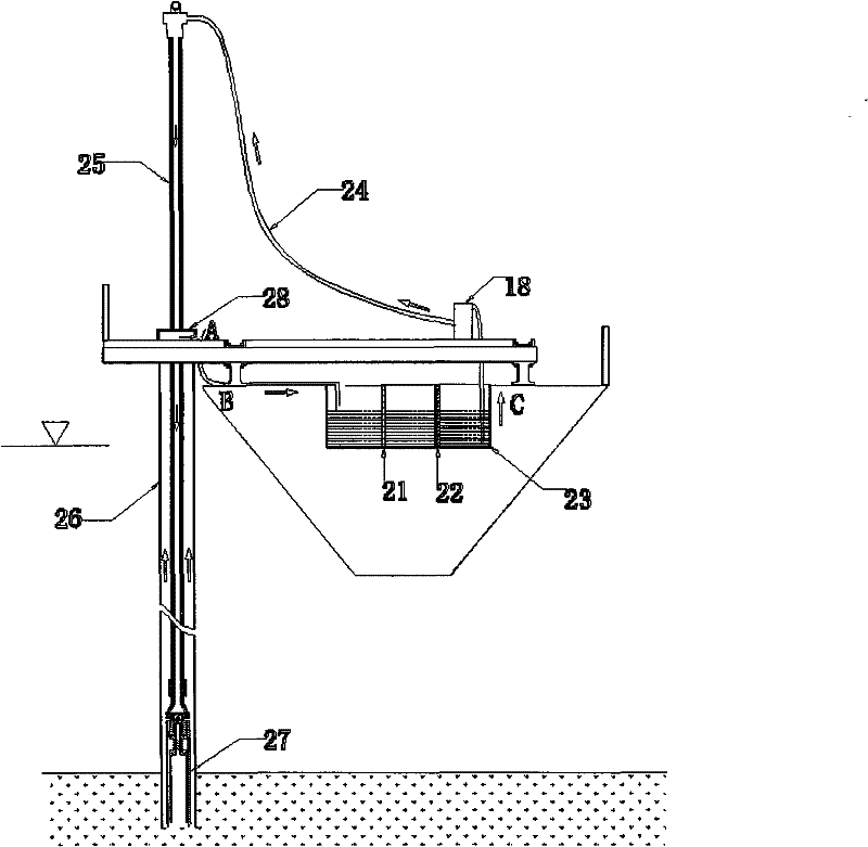 Unilateral cantilever type water survey platform system