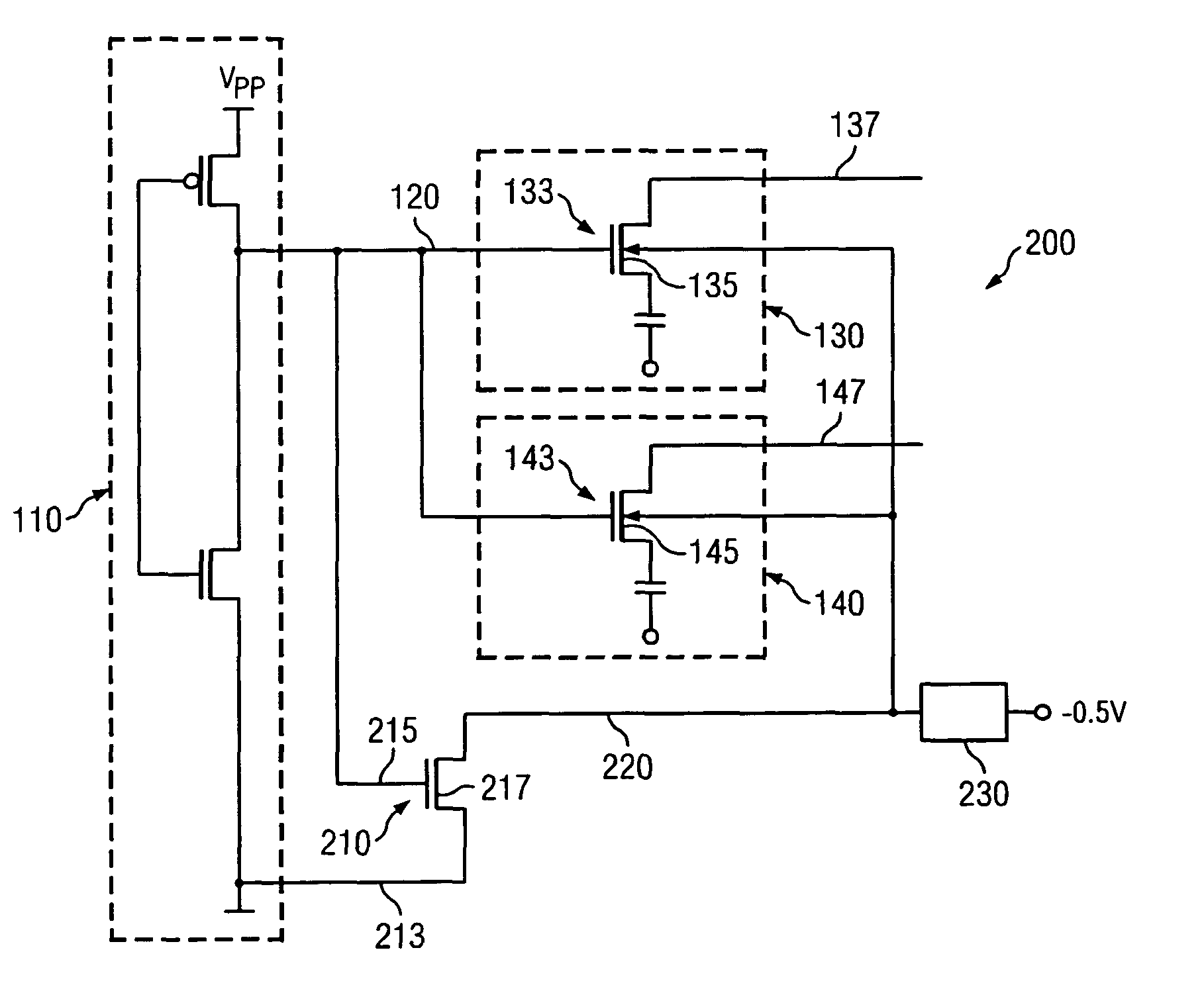 Controlled substrate voltage for memory switches