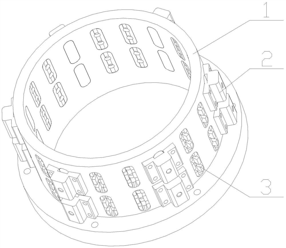 A radial adjustment and fastening device for processing ultra-precision optical grazing incidence mirrors