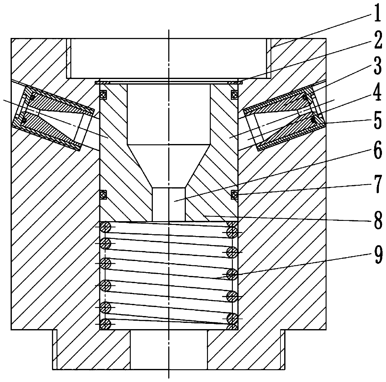 Dry-hot rock high-energy hydraulic dynamic down-the-hole hammer spraying and reaming device