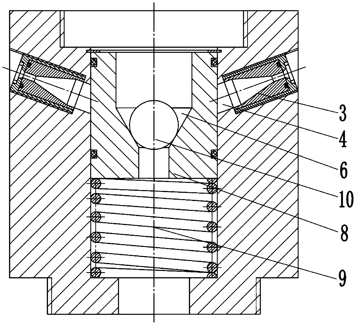 Dry-hot rock high-energy hydraulic dynamic down-the-hole hammer spraying and reaming device