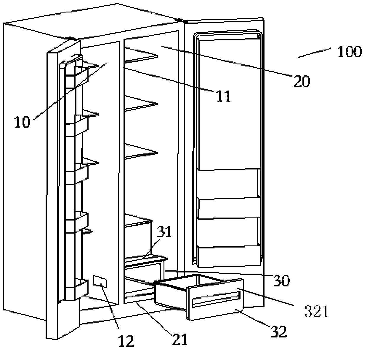 Unfreezing chamber in refrigerator and refrigerator with same