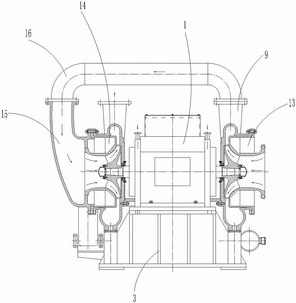 Direct driven high-speed turbine vacuum pump and operation method thereof